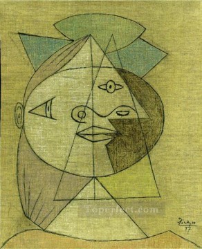 パブロ・ピカソ Painting - 女性の頭 マリー・テレーズ・ウォルター 1937年 パブロ・ピカソ